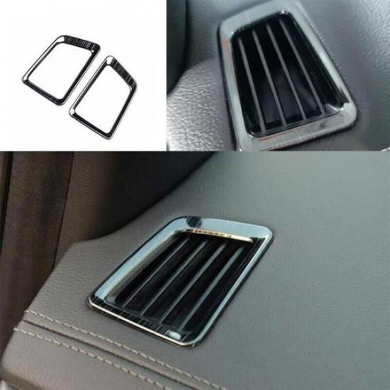 For Ford Ranger 2015- Black 2PC Left And Right Air Outlet Vent Trim Titanium