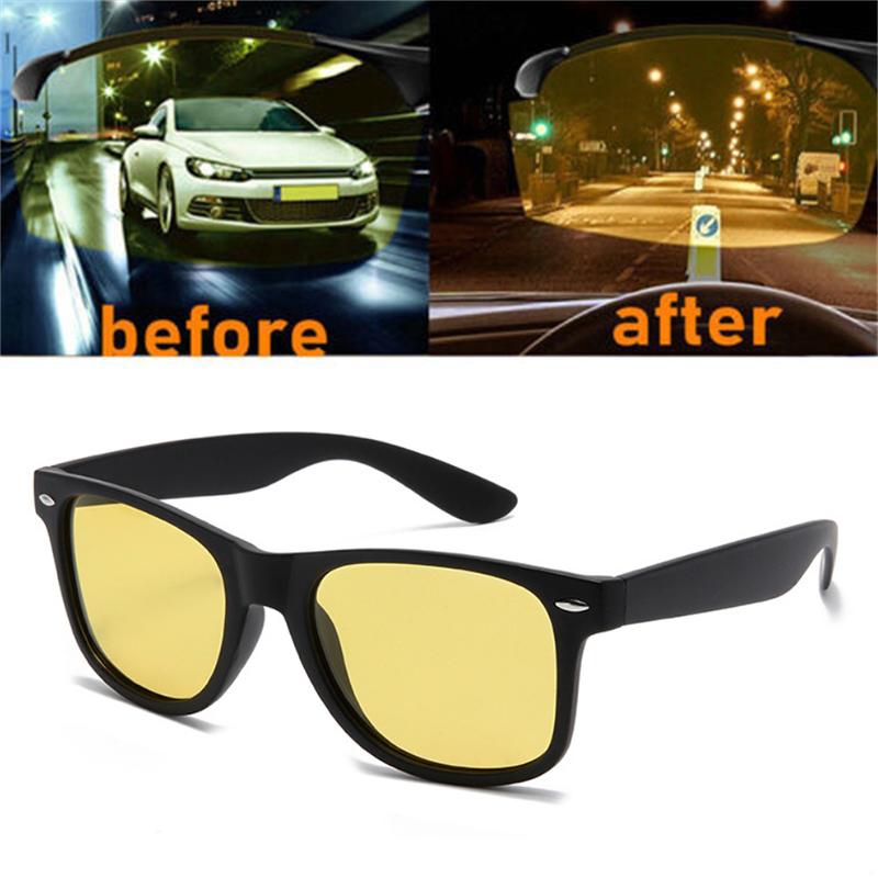 Night Driving Glasses Men Classic Square Sunglasses Uv400 Yellow Lens Sunglasses For Women Car Driving Goggles
