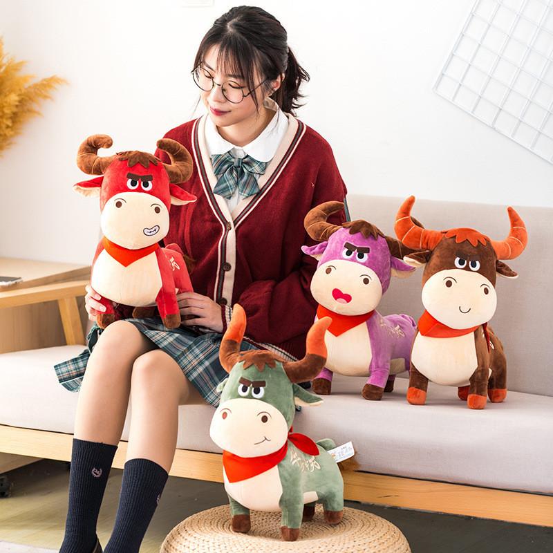 Cozy Stuffed Cow Animal Plush Toy Adorable Gift For Baby Showers Celebrations And