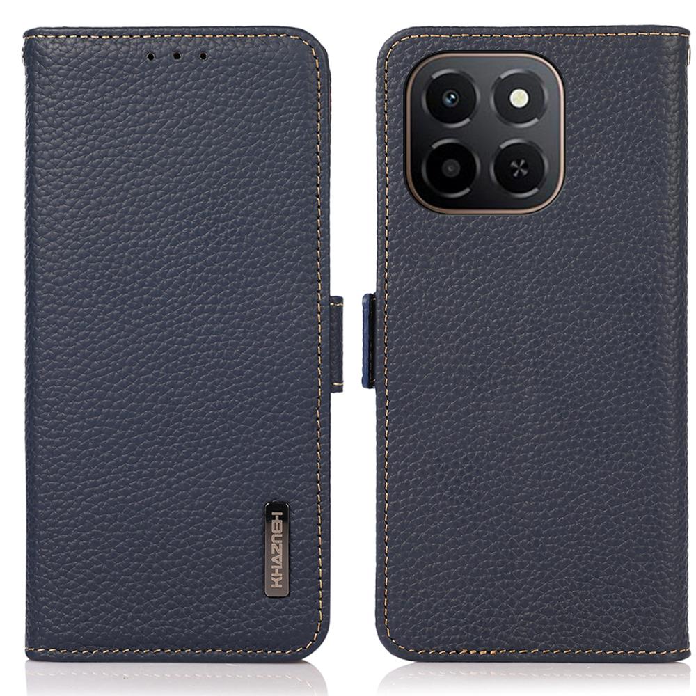 KHAZNEH for Honor X6c 4G Phone Case Genuine Cow Leather Cover RFID Blocking