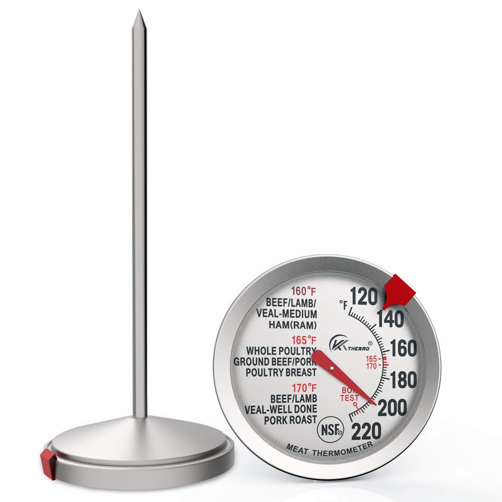 Cooking Meat Thermometer with Silicone Pad Oven, Meat Baking Thermometer, Suitable for Poultry, Baking, Barbecue and Cooking