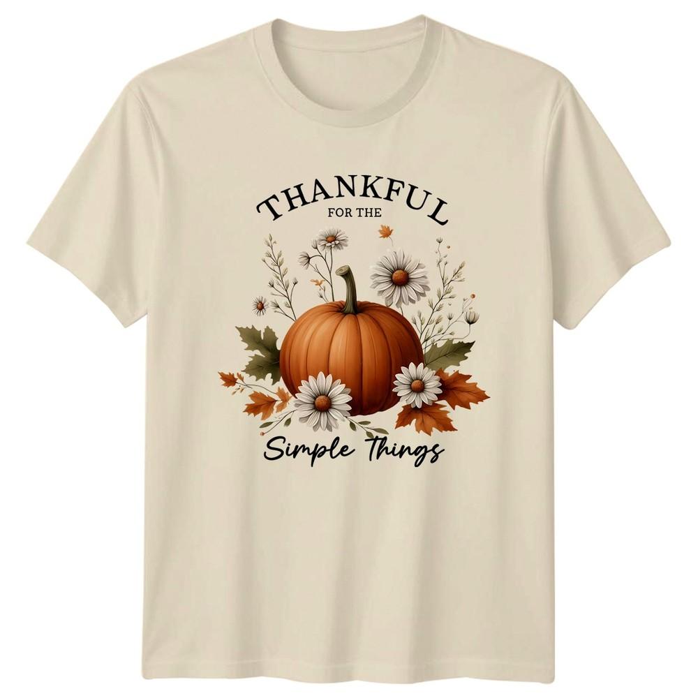 Thankful For The Simple Things Unisexs TShirt Fall Floral Gift For Her