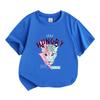 Kids Boys Girls 100% Cotton Short Sleeve Crew Neck T-Shirt, Stay Hungry Leopard Lightning Print Casual Soft Breathable Summer Tee for Children Daily W