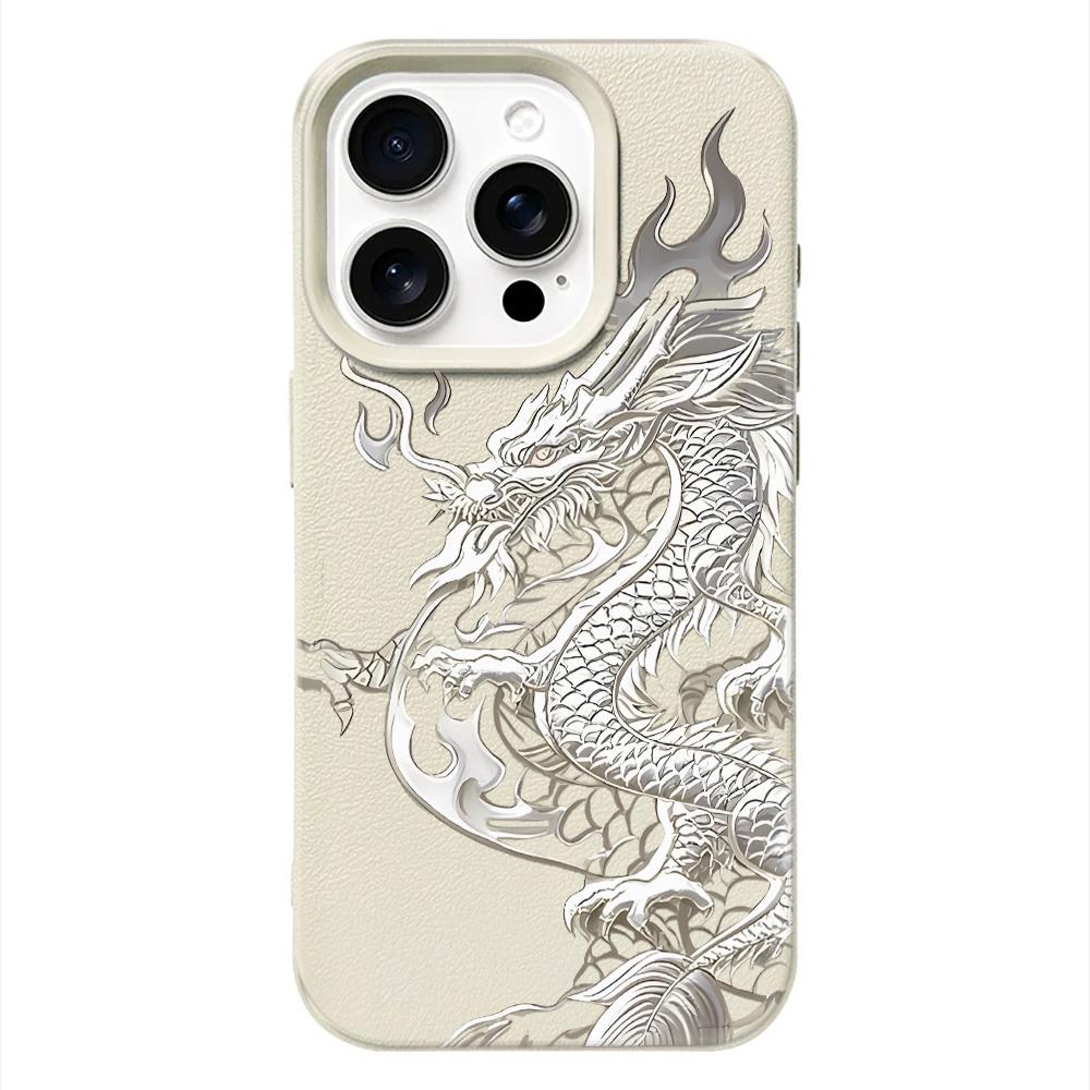 Chinese Loong Pattern Phone Case For IPhone 16 17 E 11 12 Pro 13 14 15 Pro Max Case Plus 17 Air Soft Silicone Shockproof Cover