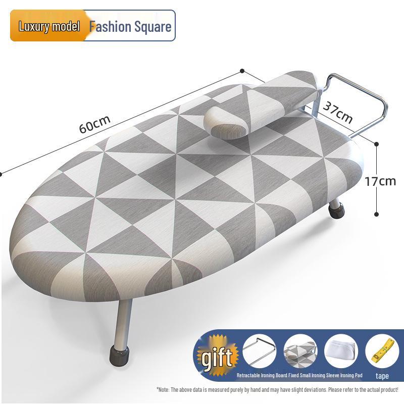 Compact Folding Ironing Board with Hanger and Ironing Pad