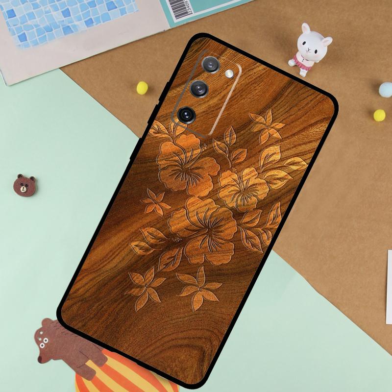 Hibiscus Retro Hawaiian Flower Soft Case For Samsung Galaxy S24 Ultra S9 S10 S20 S22 S23 Plus S21 FE S25 Ultra Funda Cover