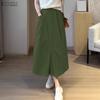 Lässige, lockere Röcke mit elastischer Taille und einfarbigen Details für Damen