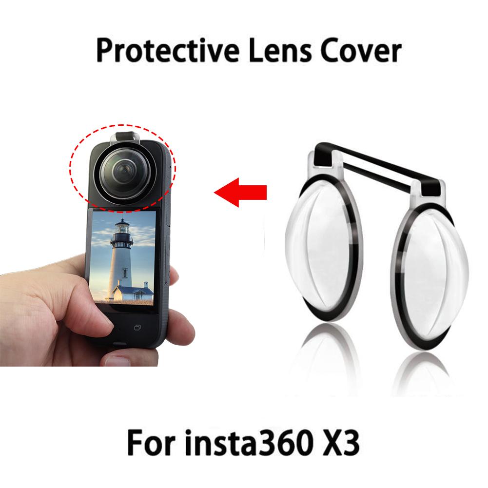 

Sticky Lens Guard Screen Buckle Design Anti-scratch Camera Cover Good Transparency Hardness Screen Protector for Insta 360 X3 China Mainland