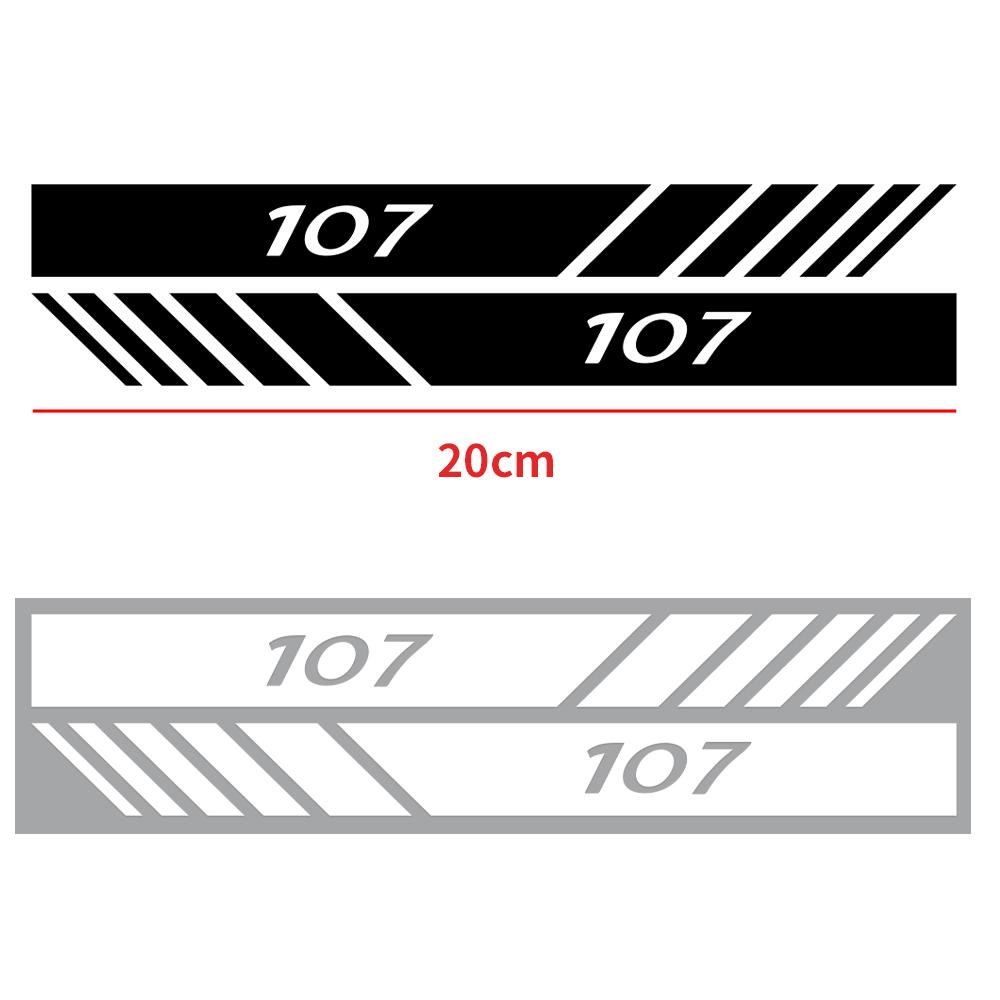 

2026 Hot Car Sticker 2Pcs Car Badge Rearview Mirror Decoration Sticker Vehicle Body Refit Decal For Peugeot 207 3008 206 208 308 black