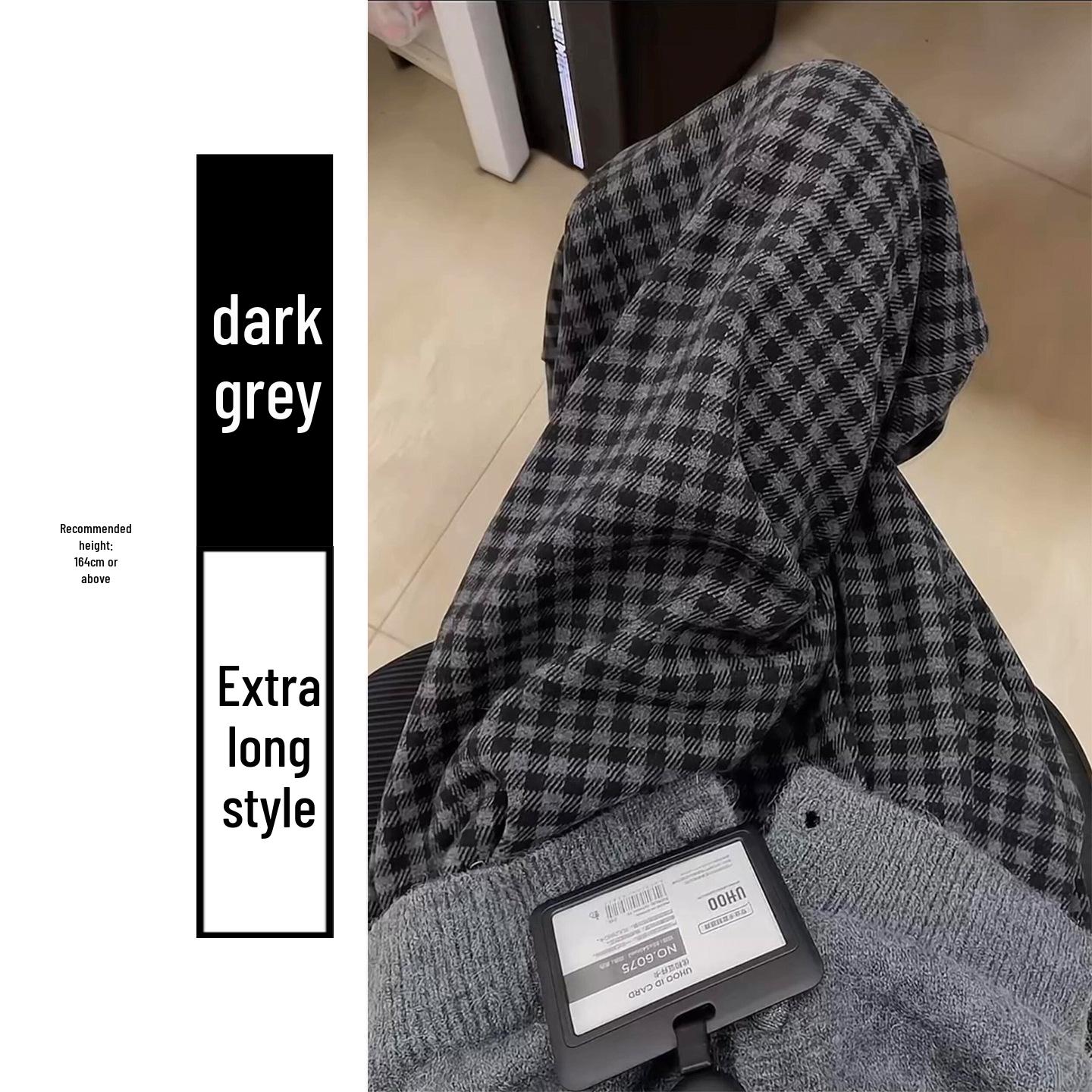 

Women s Black and Grey Plaid Wool Pants - Thick, Straight Leg, Loose Fit, Slimming, Perfect for Autumn/Winter. Extra Large