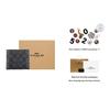 New COACH Canvas With PVC Wallet Mini Men's Black Gray Color 66551-QBMI5