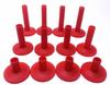 Drum Kit Cymbal Holder Sleeves, 12-Piece Plastic Set, Black/Red