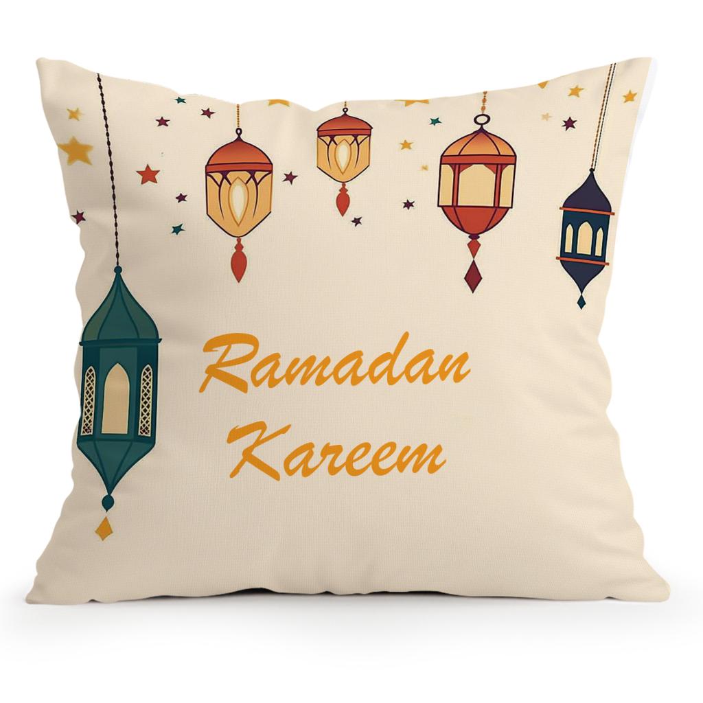 Ramadan Themed Cartoon Illustration Cushions Pillowcase Polyester Cushion Cover Throw Pillow Pillowcover Home Car Sofa Decor