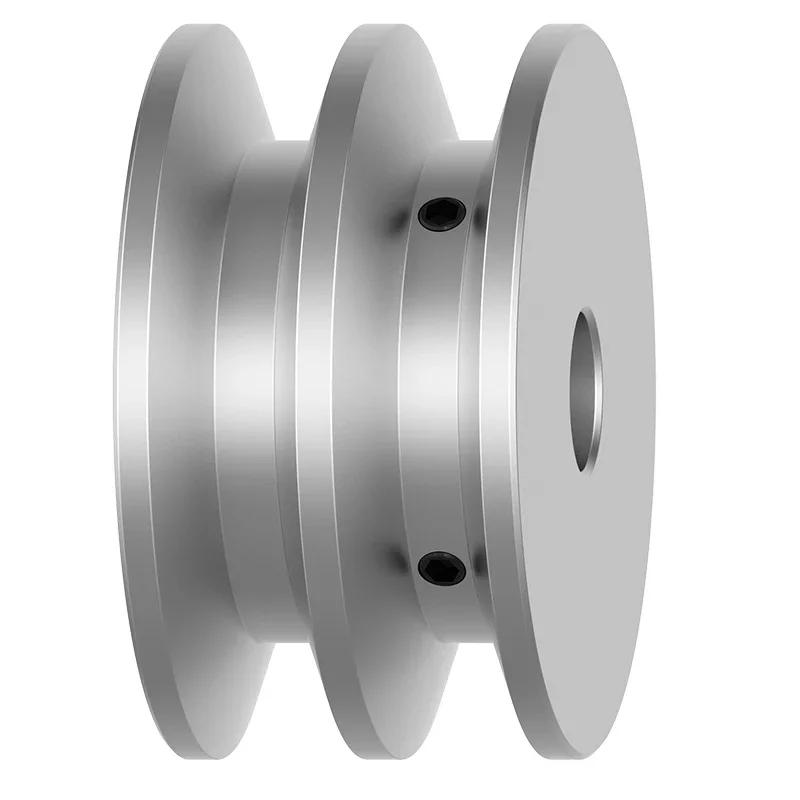 1pcs Aluminum Alloy V-belt Pulley A-type Double-slot Motor Motor Pulley Industrial Drive Wheel V-slot
