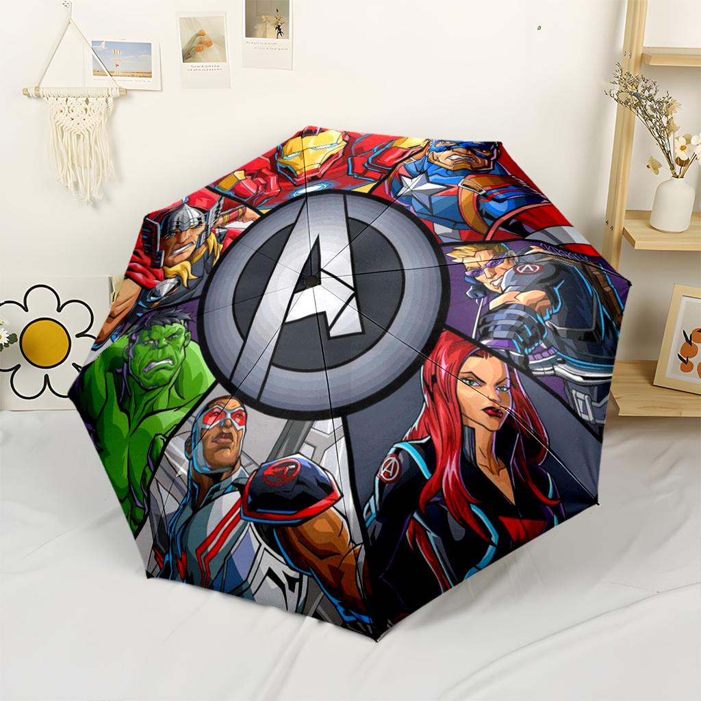 Star Wars Characters Outdoor Automatic Umbrella Folding Umbrella with 8 Ribs Sturdy Construction All-Season Travel Elegant Umbrella