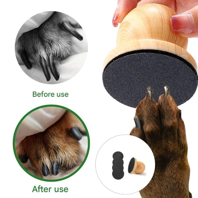 Portable Pet Nail Care Tool Detachable Wooden Nail Grinders Easy Cleaning For Busy Pet Owners And Groomers