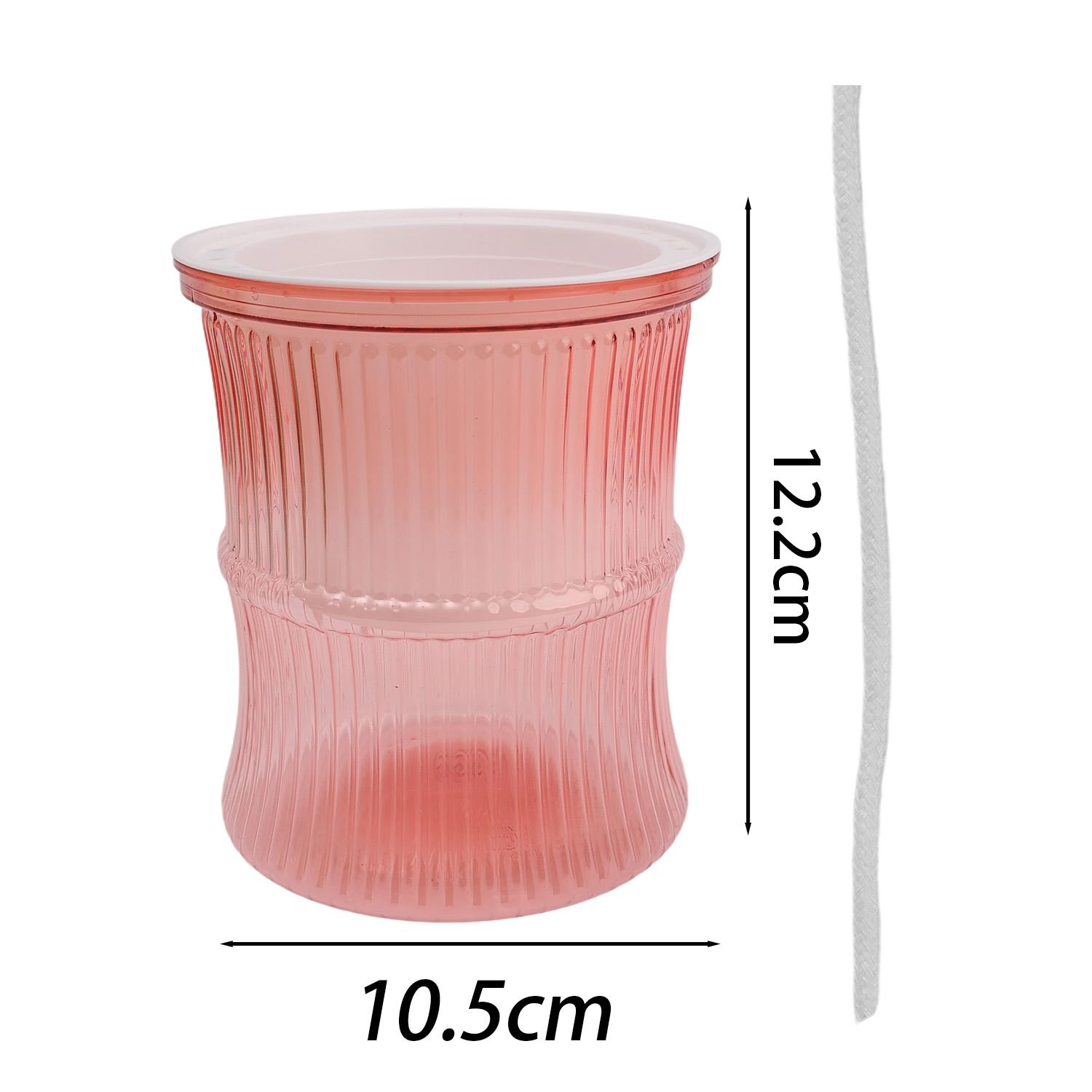 

3/1Pcs Clear Bamboo Vase Green Plant Succulent Colored Flowerpot Household Livingroom Office Tabletop Decoration Flower Pots 1PC темно-рожевого кольору