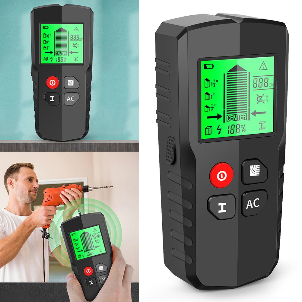 5 in 1 Stud Finder Wall Detector Hidden Line Finding Wood Metal Finder Backlit LCD Display Electronic Stud Sensor Wall Detector