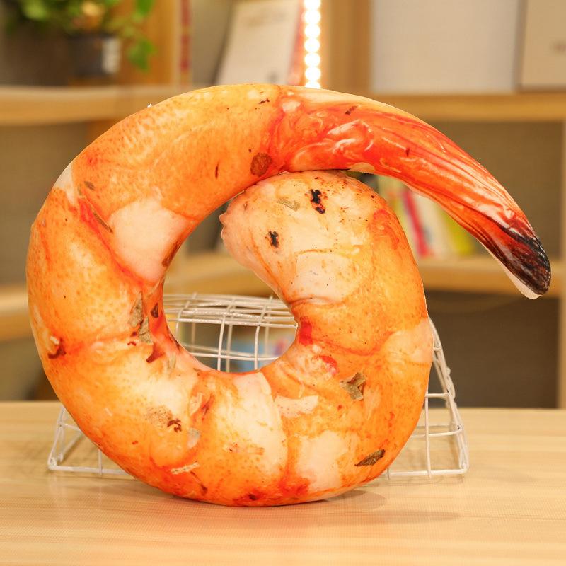 Creative Big Shrimp Throw Pillow Plush Toy Fried Shrimp Doll Girl Bed Sleeping Rag Doll Birthday Gift
