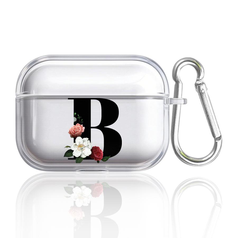 Lnitial Letter Clear Earphone Cases Cover Case For Airpods 3 4 Pro Pro2 1 Pro3 2