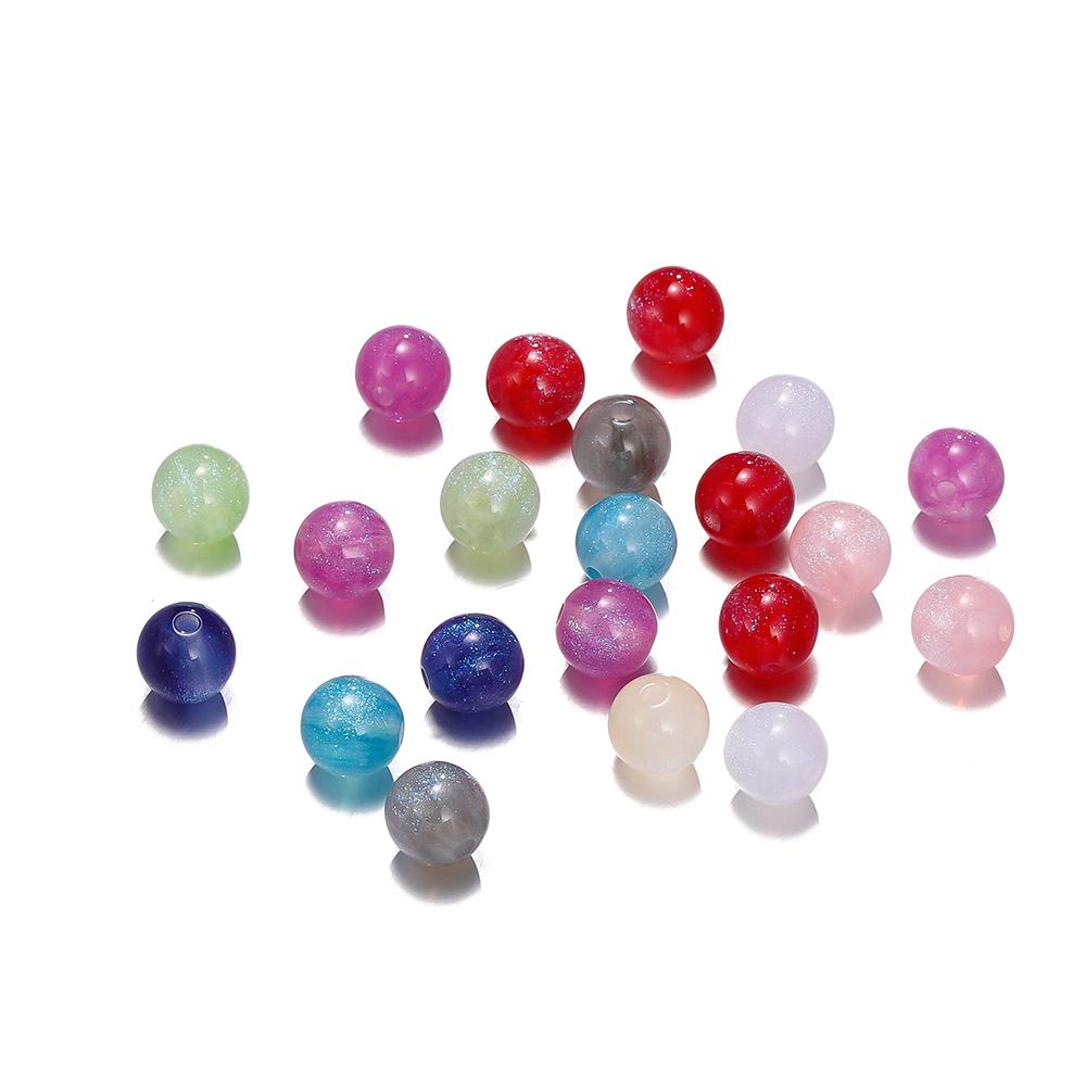 10/20pcs/Lot 10mm Colorful Resin Round Shape Loose Spacer Beads For Jewelry Making DIY Charms Bracelet Necklace Accessories