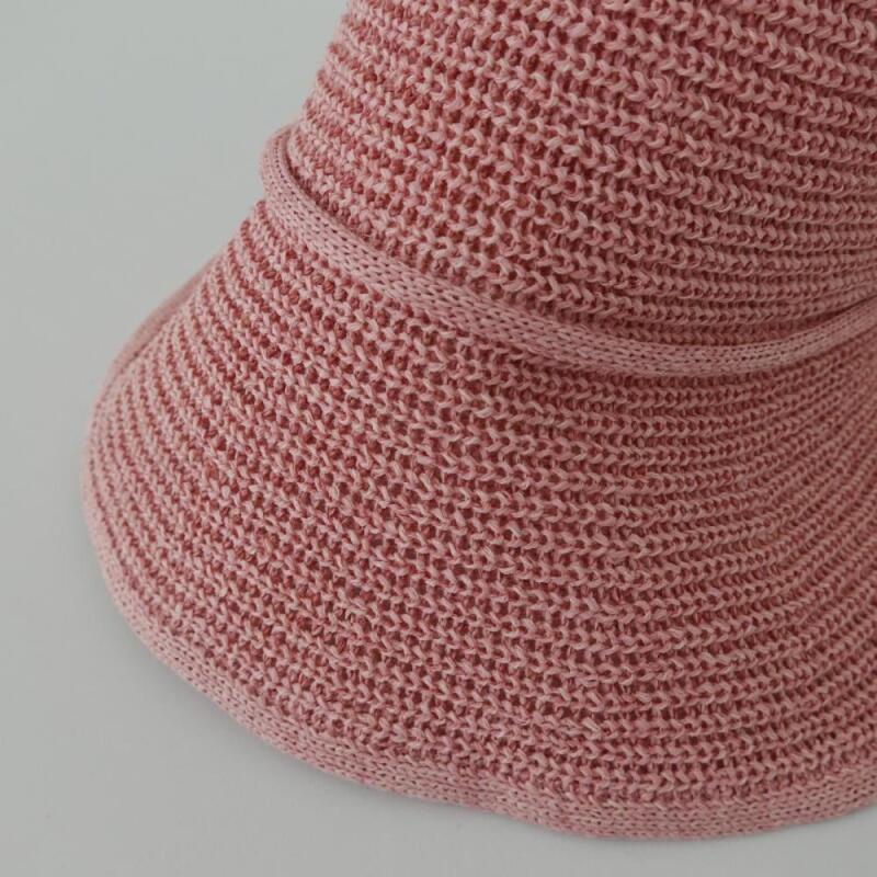Женская бежевая шляпа для прогулок Kemunu с яркой лентой pink