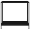 VidaXL Table console Noir 80x35x75 cm Verre trempé 322832