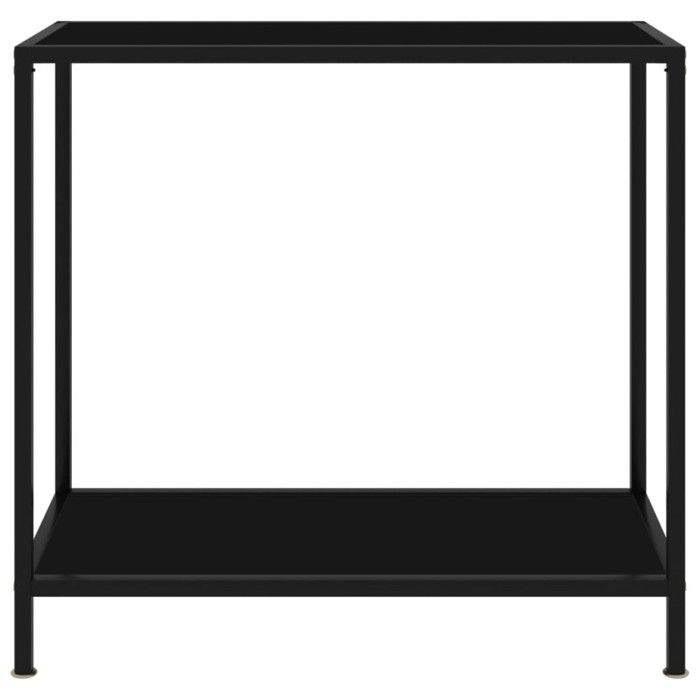 VidaXL Table console Noir 80x35x75 cm Verre trempé 322832