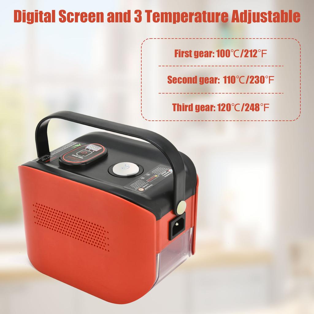 Portable Steam Cleaner 3 Temperature Adjustable Deep Cleaning Machine with 1200ml Water Tank 3 Brush Heads Window Scraper Cloth