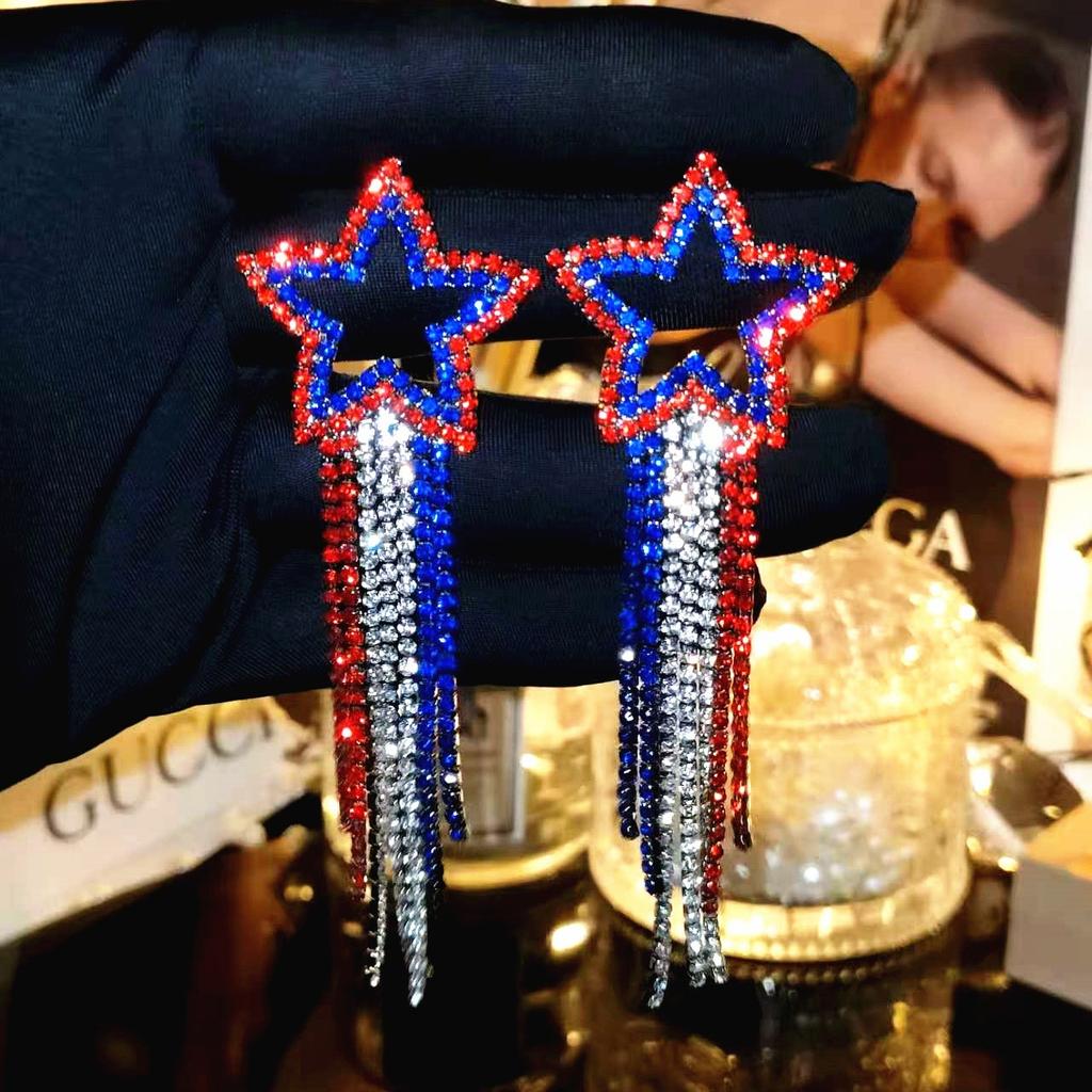 Mode sömnad långa fransiga örhängen