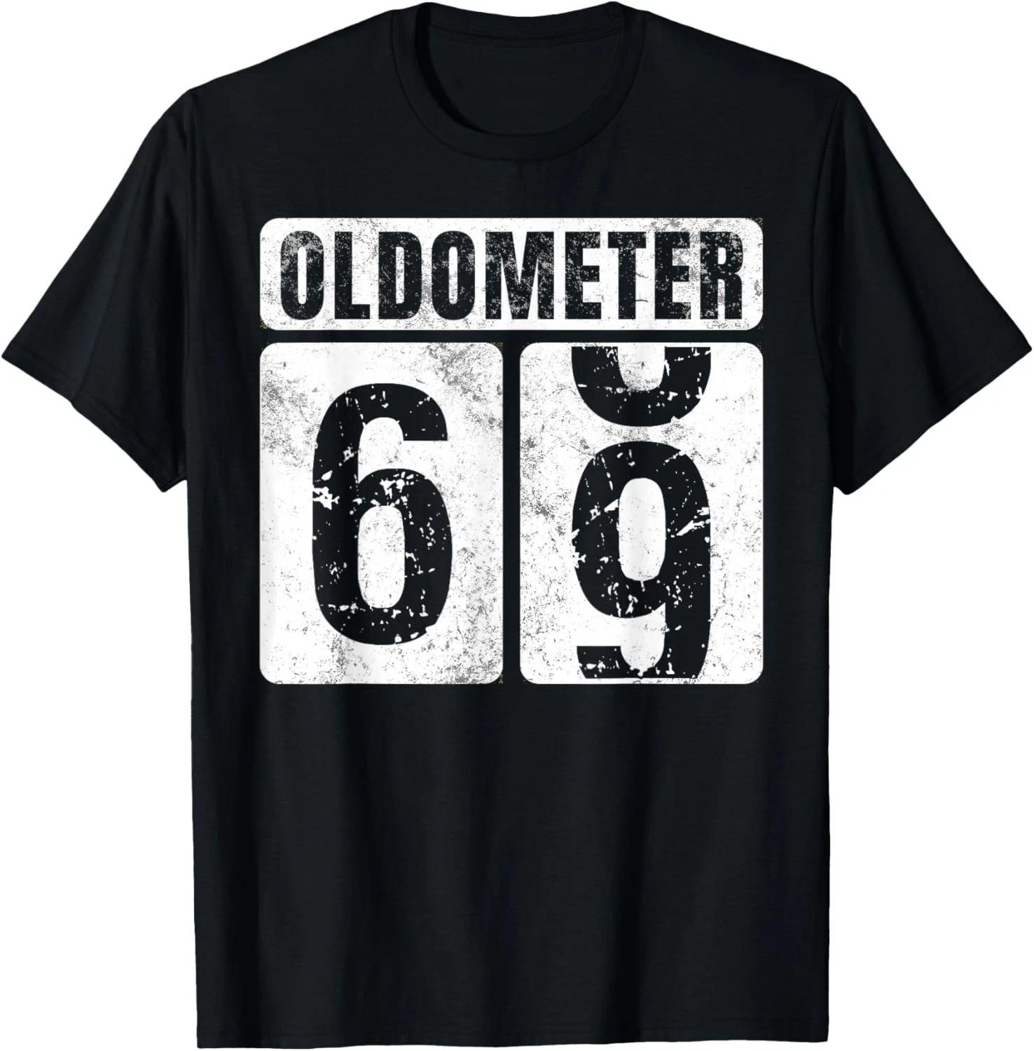 Oldometer 69 Футболка Винтажная Смешная Идея для 69-го Дня Рождения Смешной Подарок Унисекс Футболка 2XL