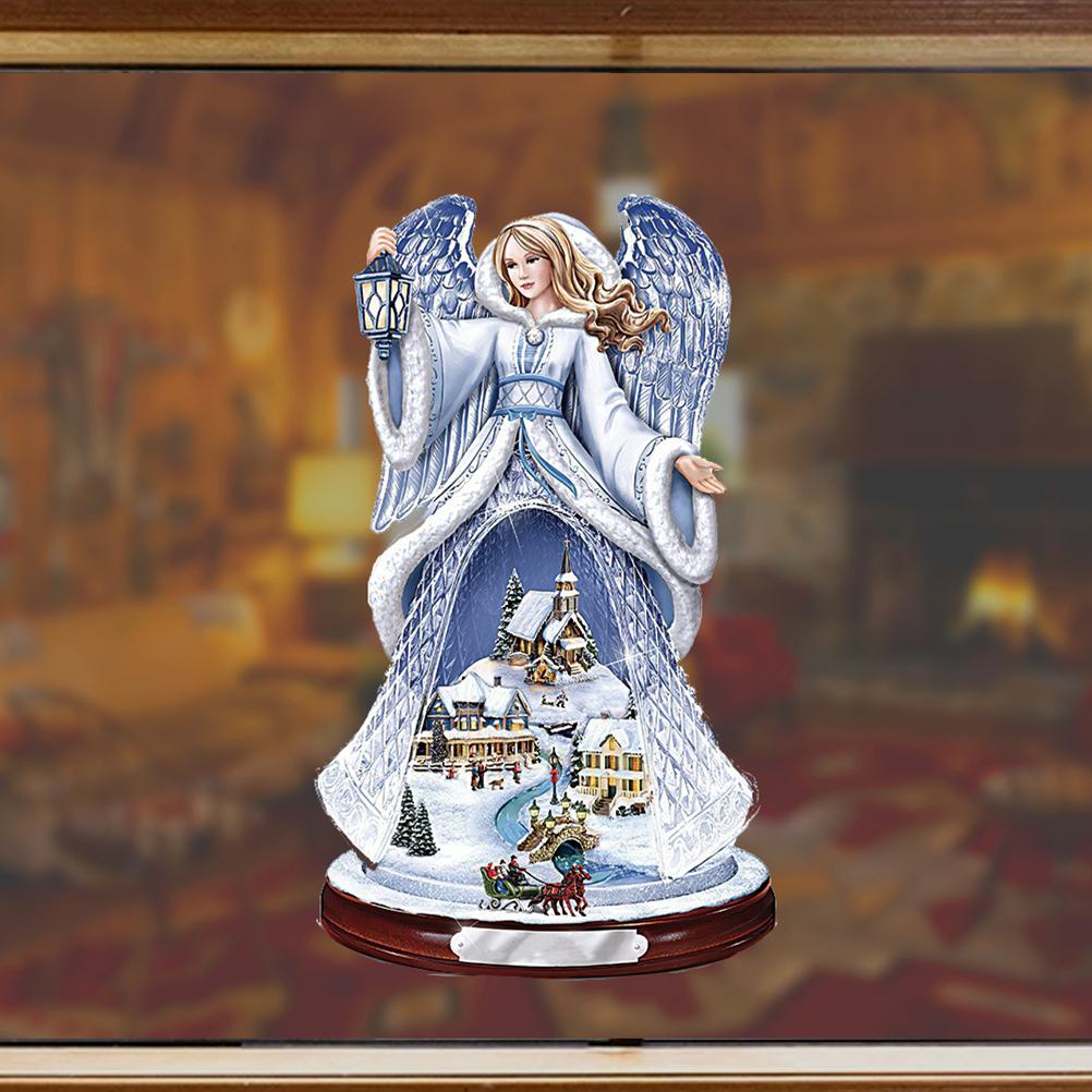 Weihnachten Santa Fenster Paste Aufkleber PVC Engel Frohe Weihnachten Party Wandaufkleber