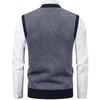 Men's Winter Fleece-Lined Plaid Vest, Pullover, Loose-Fitting Men's Sleeveless Sweater Vest