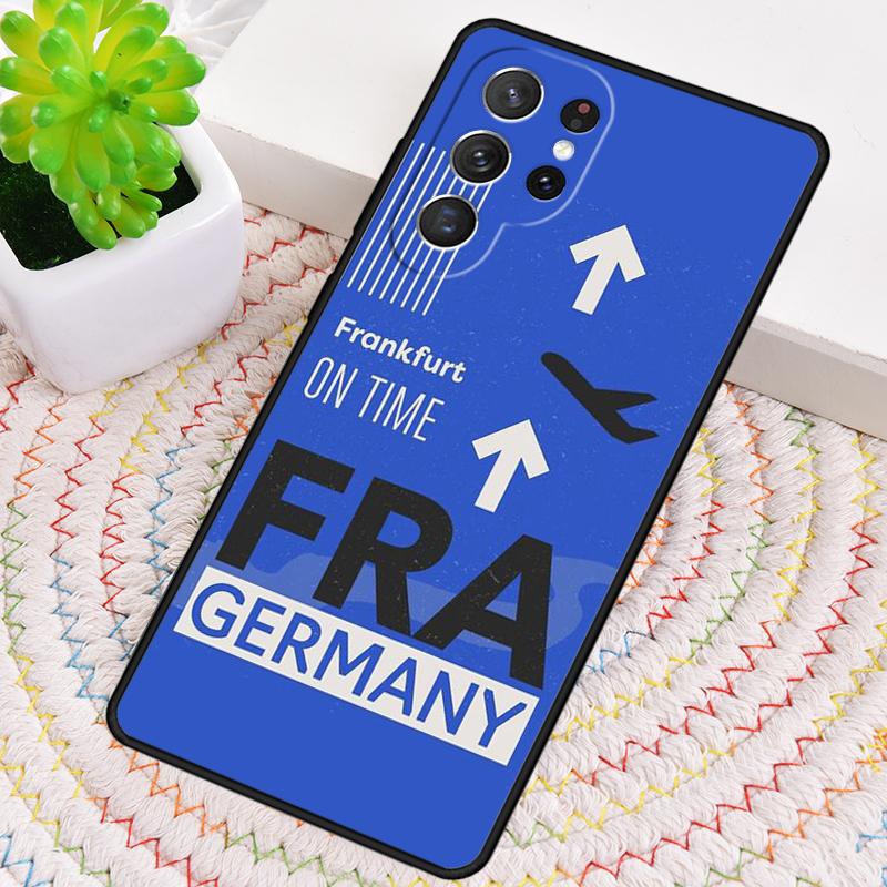 Funny Airport Code Phone Case for Samsung Galaxy Note 10 Pro S26 Ultra S23 S24 FE S25 S21 S22 PLUS Shockproof Cove