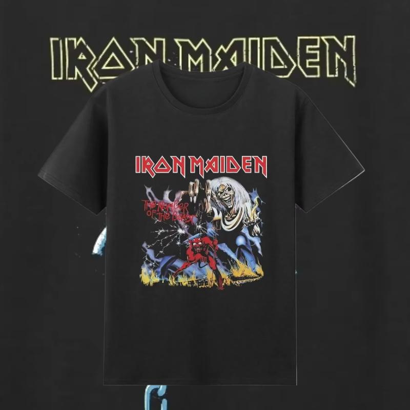 

Мужская Женская Железная Футболка Повседневная Powerslave Летняя Футболка Графическая Оверсайз Спортивные Топы Maiden Удобная Уличная Одежда Хлопковые Футболки 4XL