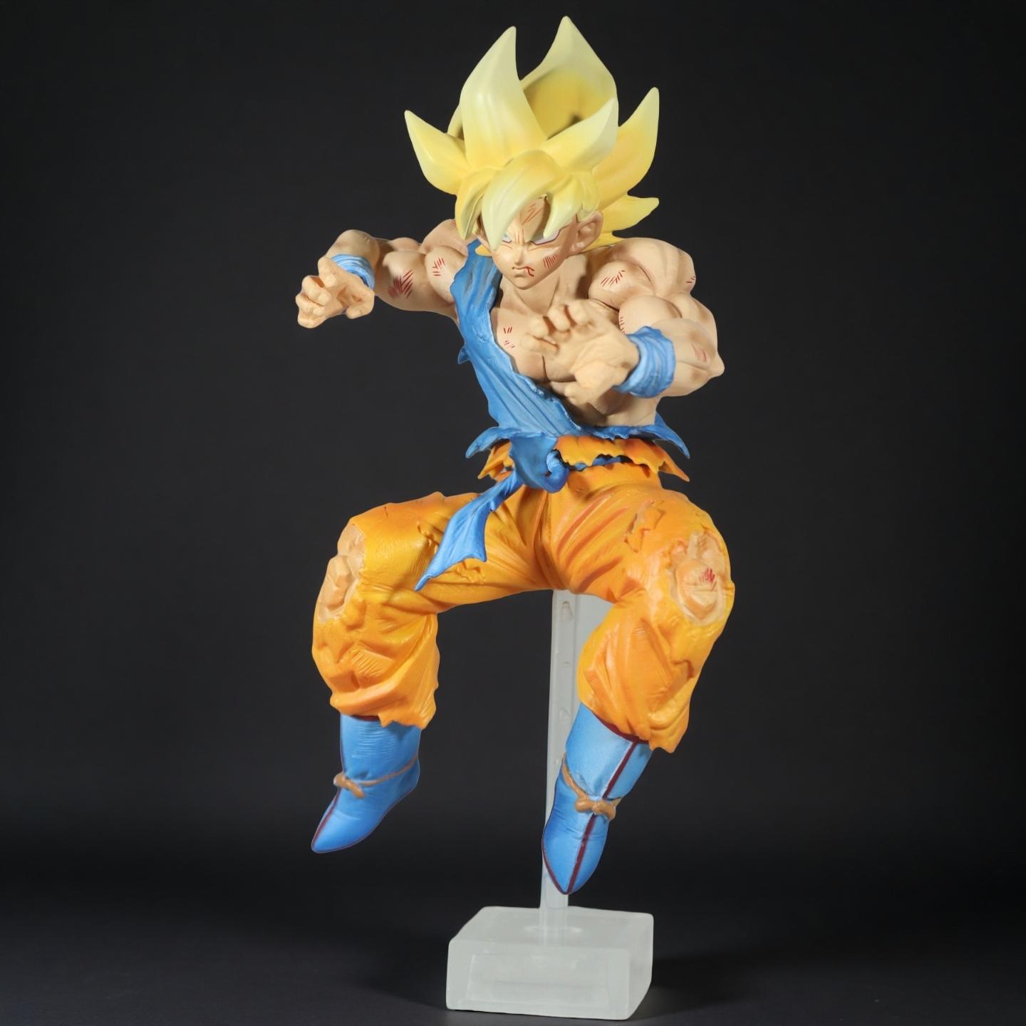 

20,5 см Dragon Ball Сон Гоку Супер Сайян Боевая Поза Ручной Модель Украшение Игрушка Кукла Коллекция Подарок на День Рождения Рождество Z Круглый Сенсорный