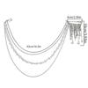 Unique Multi Layer Tassel Chain Brooch for Men Women Punk Personality Jewelry Accessory for Costume Formal Wear
