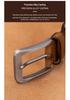Men's Retro Vegetable-Tanned Leather Belt - Genuine Cowhide, Handmade, Casual Versatile Style