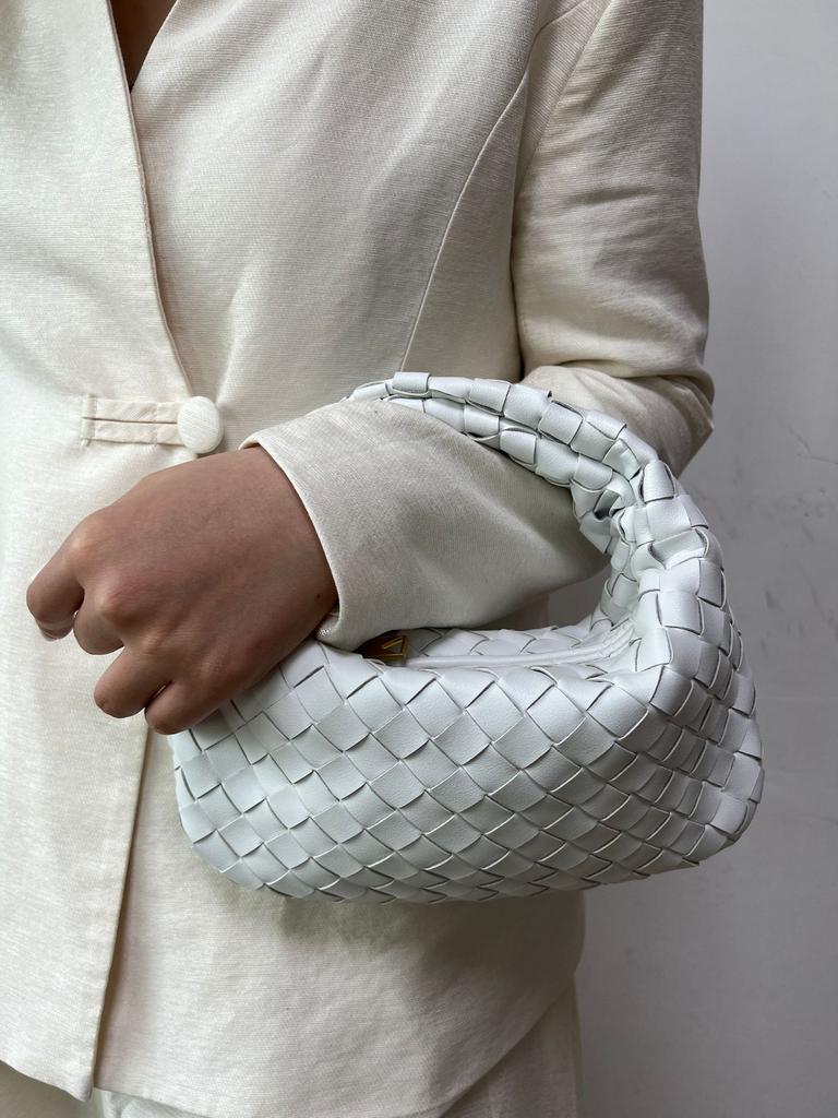 Trend Knödel Damen Tasche vielseitige Schultertasche Temperament Handtasche personalisierte Croissant handgewebt