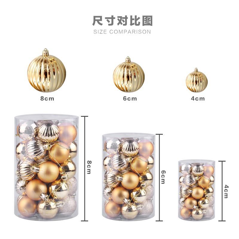 34pcs Christmas Ornament Set 4cm Decorative Baubles Tree Hanging - Assorted Colors Shapes