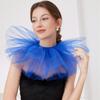 Round Collar Puffy Mesh Faux Collar Versatile Clown Shirt Collar  For Business Weddings Parties