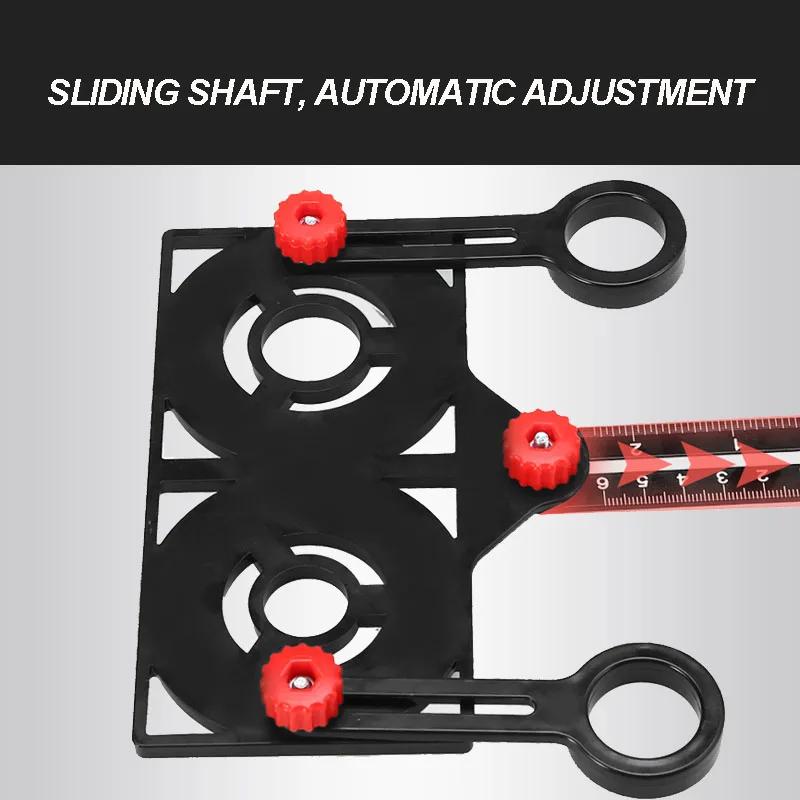 1PCS Aluminum Alloy Multi-Angle Measuring Ruler – Folding Ruler with Hole Locator for Woodworking, Tile & Construction