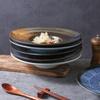 Keramisk japansk stråhatt pastatallerken suppetallerken kreativ pastasalat retro flygende tallerken rund dyp suppe