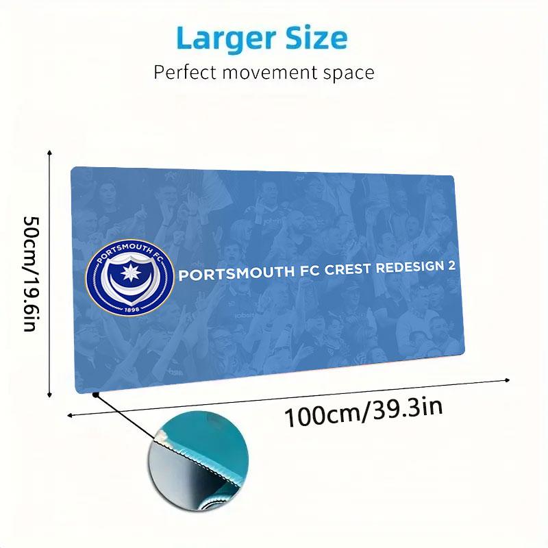 Portsmouth Mouse Pad, Large Gaming Desk Mat, Non-slip XXL Mousepad for Laptop & Tablet, Mini PC Playmat with Stitched Edges