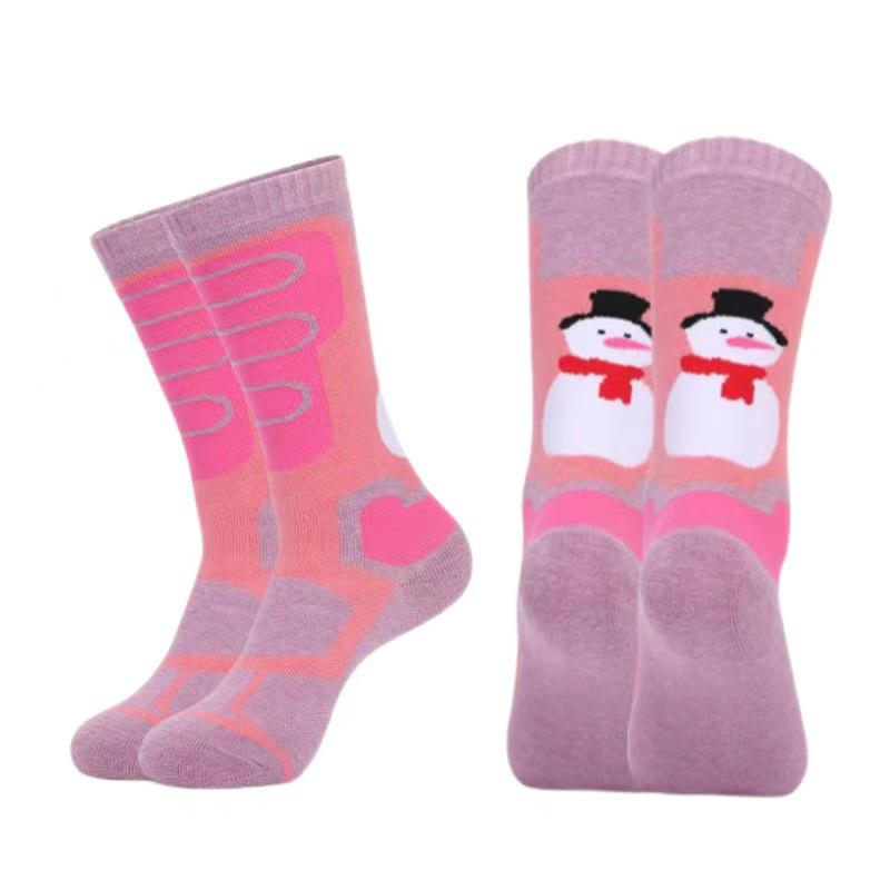 Unisex Quick-Dry Wool Ski Socks for Children and Adults - Warm, Long, and Ideal for Outdoor Sports