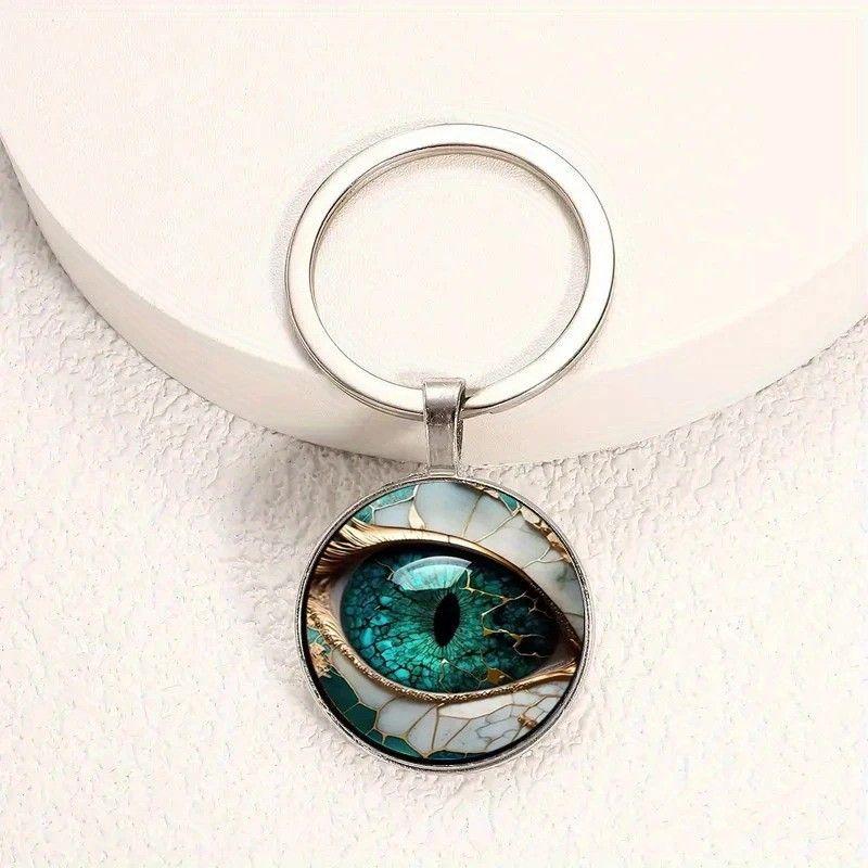 

Fashion Round Alloy Keychain Durable Metal Key Ring Stylish Circular Design Suitable for Keys and Accessories One Size