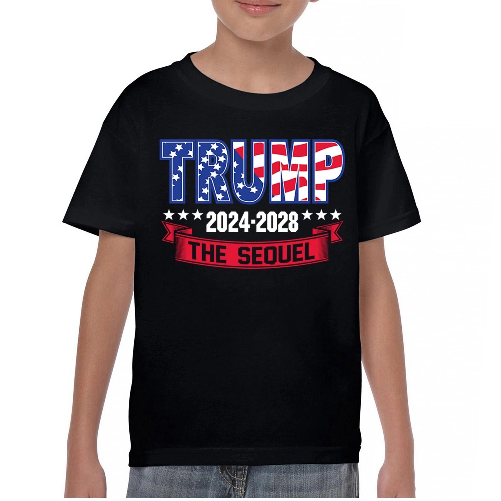 Trump 2024-2028 The Sequel Youth kids boys T-Shirt 47th President Elect Vance MAGA Kids 100