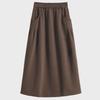 280g Women's High-Waist Imitation Cotton Skirt - Autumn/Winter, Plus Size, Slim Fit for Moms and Curvy Figures