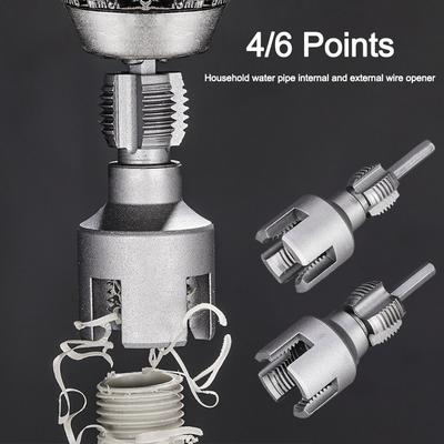 4/6 Points Pvc Pipe Threader Kit Internal/External Thread Thread Tap Waterpipe Tapping Tool