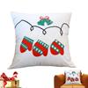 Christmas Throw Pillow Covers 18x18 Inch Decorative Cushion Throw Pillow Embroidery Pillowcase Winter Holiday Scene Props